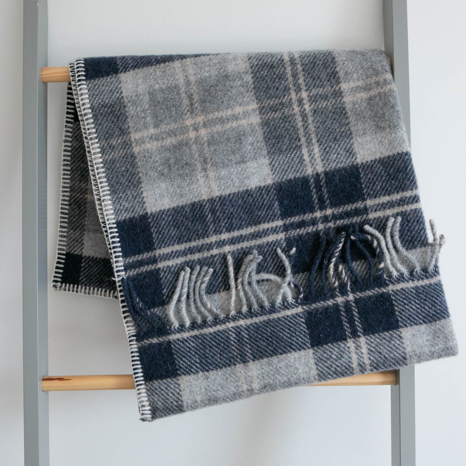 Pure New Wool Pram Blanket – Tartan - Bannockbane Navy