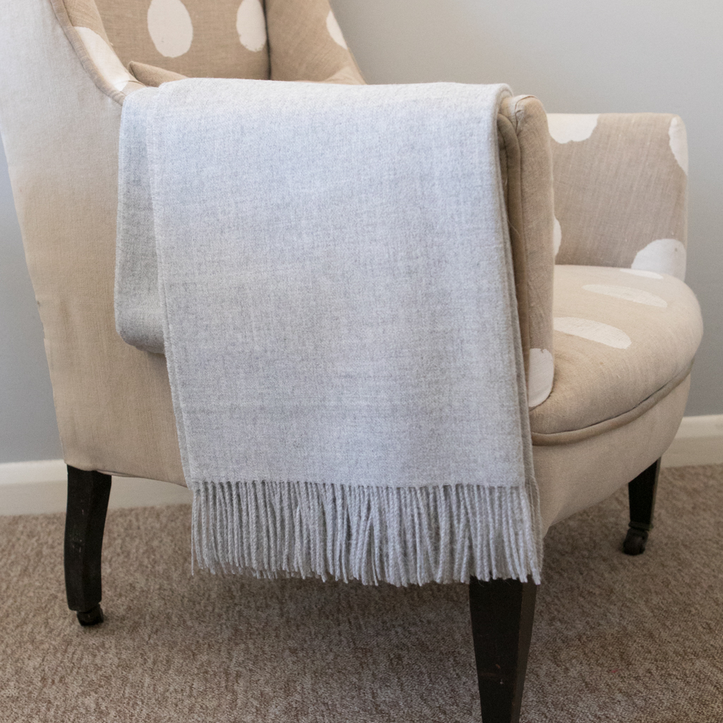Alpaca Wool Blankets – Natural Grey