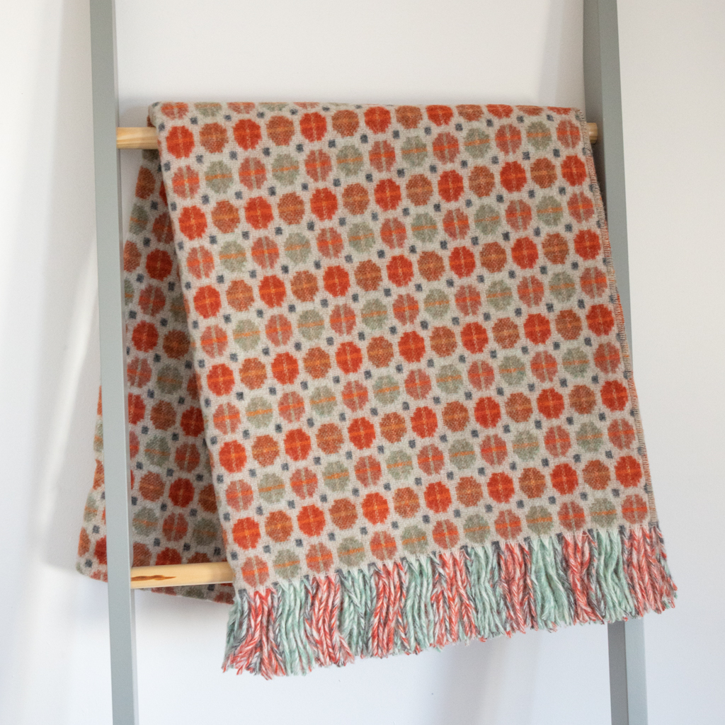 Merino Wool Blankets – Merino Mosaic Saffron