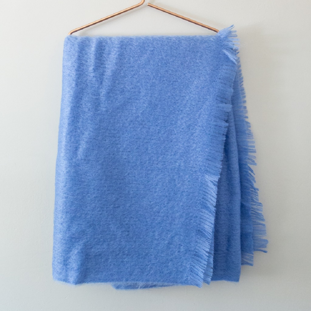 Mohair Blanket – Paradise Blue