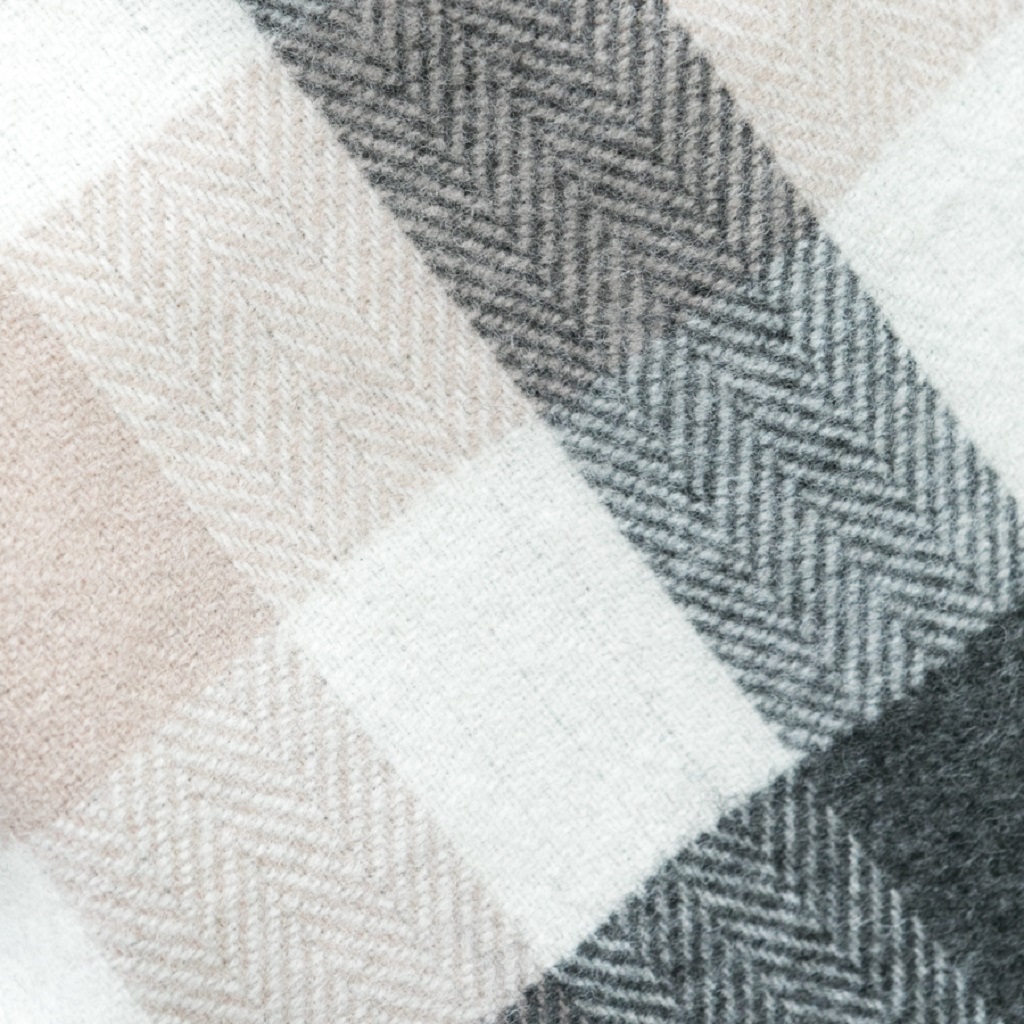 Lambswool Scarf - 30 x 190cm – Checks Natural