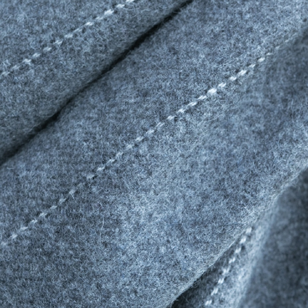 Lambswool Scarf - 30 x 190cm – Pinstripe Grey