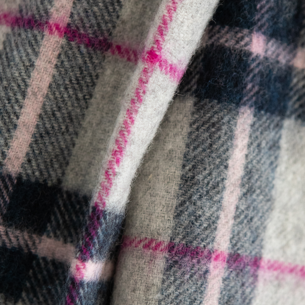 Merino Wool Scarf - 25 x 190cm – Checks Ashby Fuchsia