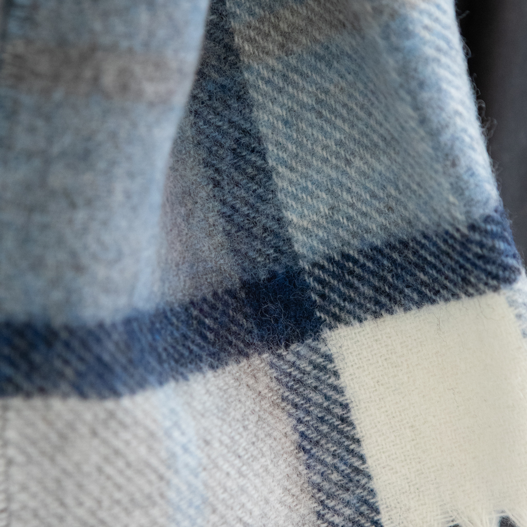 Merino Wool Scarf - 25 x 190cm – Checks Winchester Sky