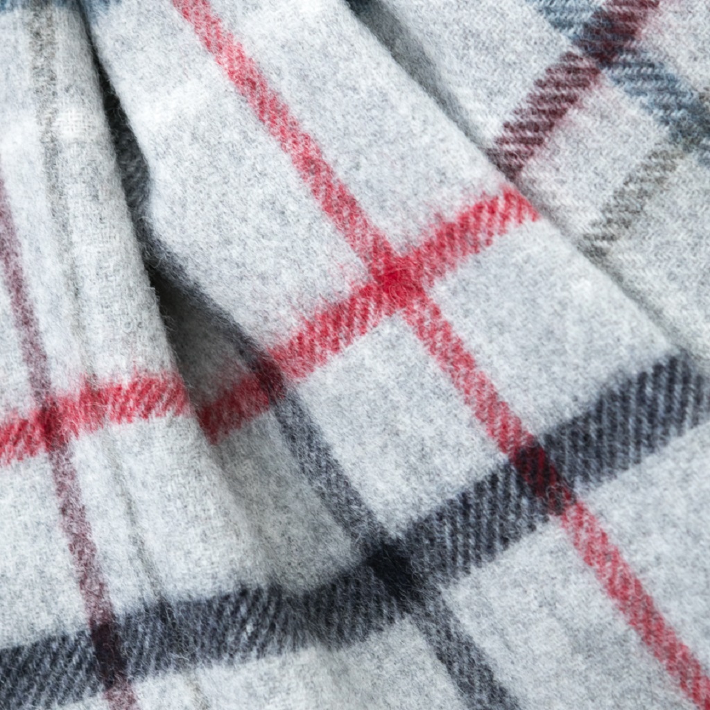 Merino Wool Scarf - 25 x 190cm – Checks Litton Dale Grey