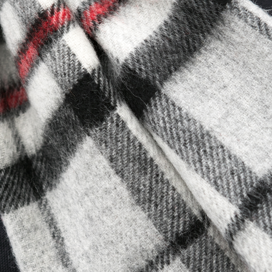 Merino Wool Scarf - 25 x 190cm – Checks Tartan Grey Thompson