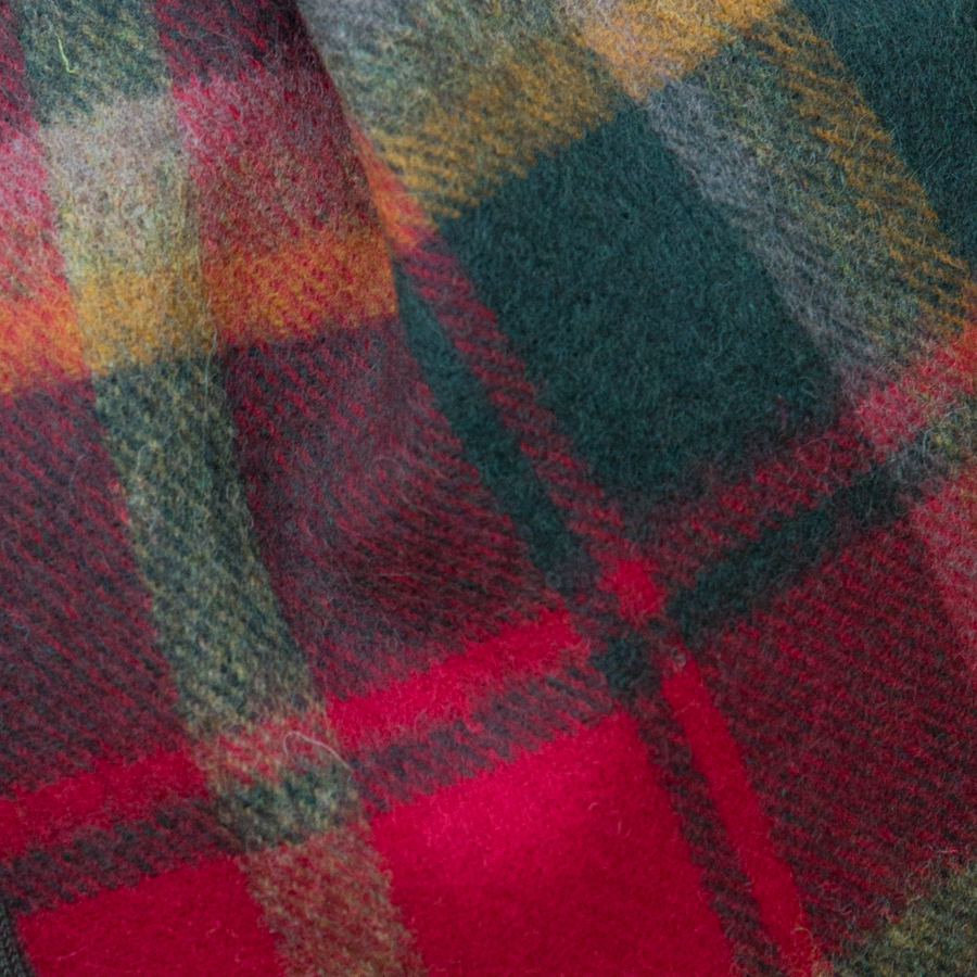 Merino Wool Scarf - 50 x 190cm – Tartan - Dark Maple