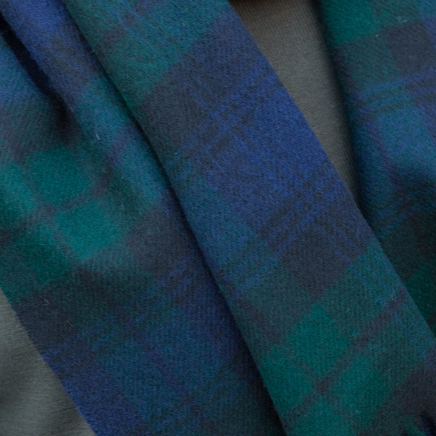Merino Wool Scarf - 50 x 190cm – Tartan - Black Watch