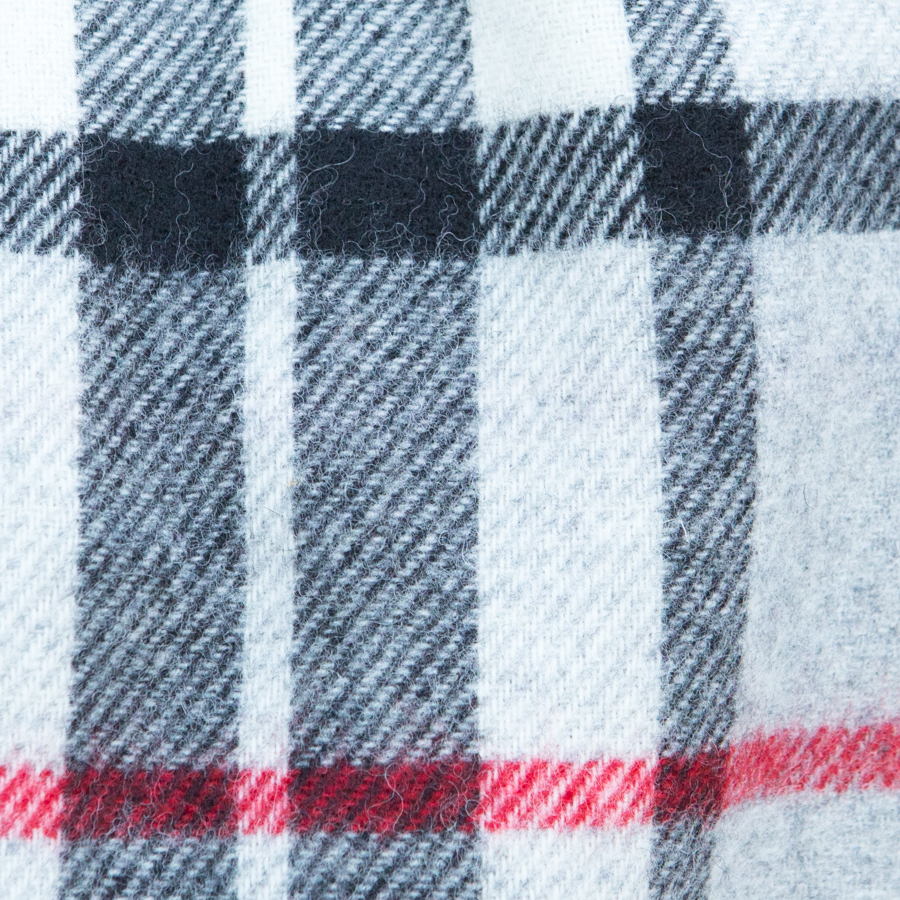 Merino Wool Scarf - 50 x 190cm – Tartan - Grey Thompson