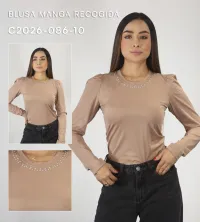 BLUSA MANGA RECOGIDA C2026 - 086 - 10 [BLU] – Image 1