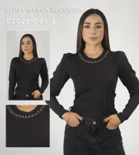 BLUSA MANGA RECOGIDA C2026 - 086 - 2 [BLU] – Image 1