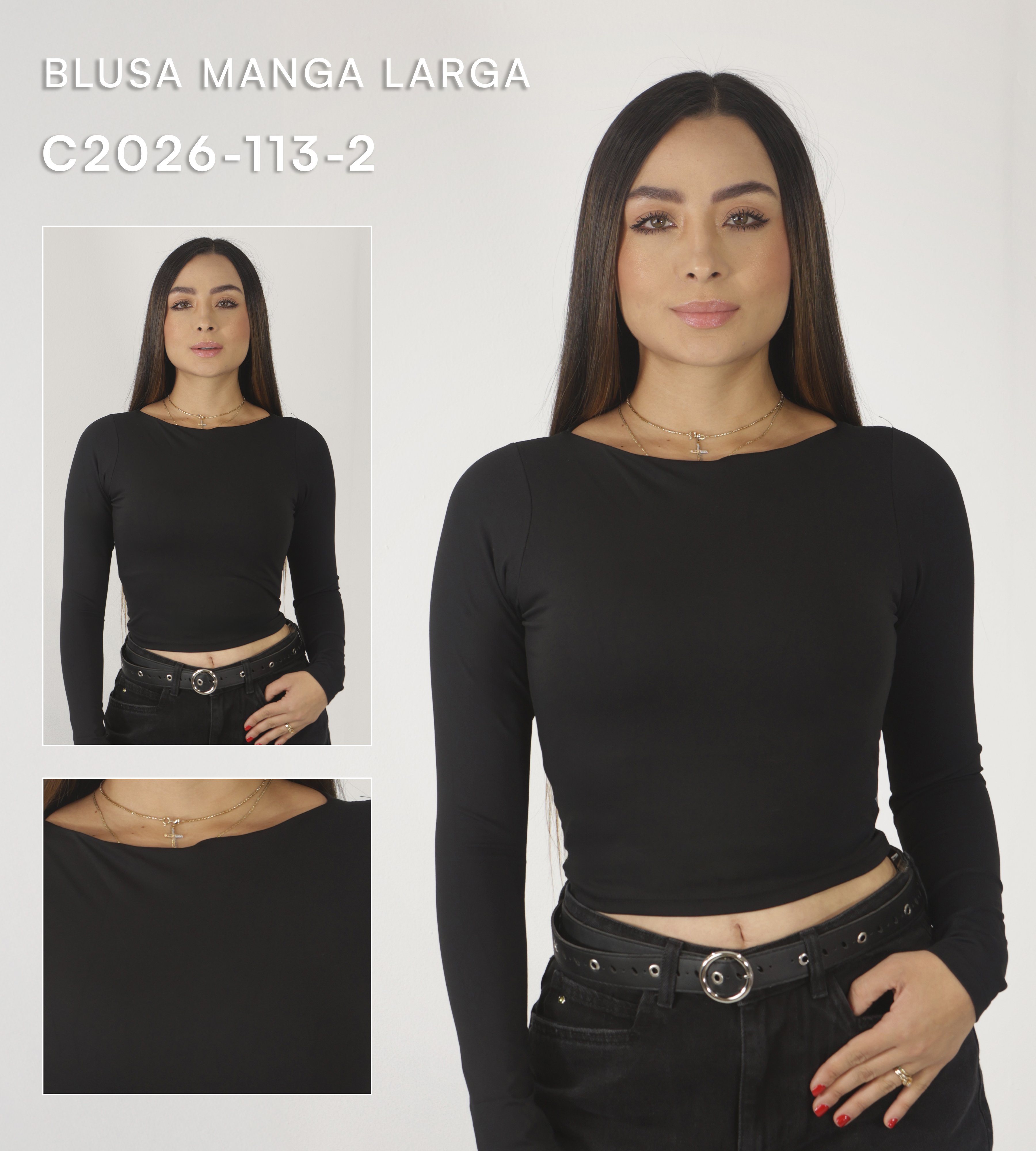BLUSA MANGA LARGA C2026 - 113 - 2 [BLU] – Image 1