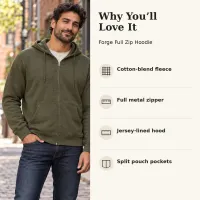 Forge Unisex Full-Zip Hoodie – Image 4