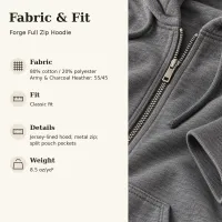 Forge Unisex Full-Zip Hoodie – Image 3
