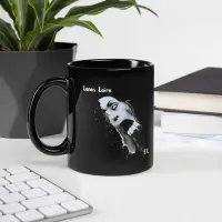 E.R. Black Glossy Mug – Image 1