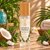 Wooden Cap Room & Body Spray – 4 oz / 118 ml – Coconut & Patchouli