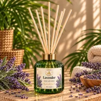 Green Glass Reed Diffuser – 9 oz / 266 ml – Lavender
