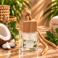 Wooden Cap Car Diffuser – Coconut & Patchouli