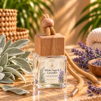 Wooden Cap Car Diffuser – White Sage & Lavender