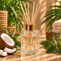 Cut Glass Reed Diffuser – Coconut & Patchouli 