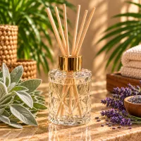 Cut Glass Reed Diffuser – White Sage & Lavender