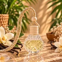 Round Cut Glass Car Diffuser – Very Vanilla