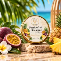 Travel Tin Coconut Wax Candle – 2 oz / 57 g – Passionfruit Pineapple