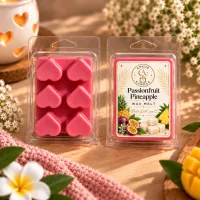 Pink Heart Wax Melts – Passionfruit Pineapple