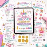 Magical Unicorn Centerpiece Printable Pack – Image 1