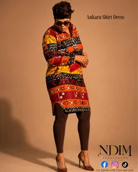 Ankara shirt dress – Image 3