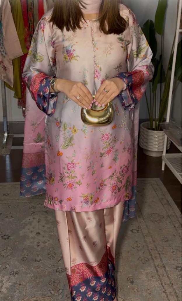 BEIGE RAW SILK KURTI | JFS-S-26-242 FB/ELFESYA-2 – Image 2