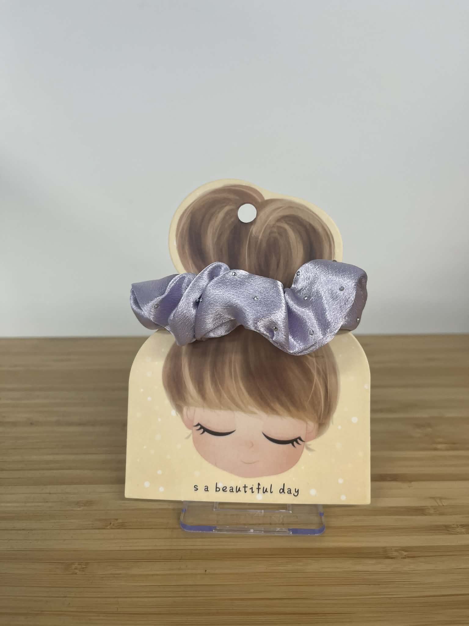 Scrunchie – Purple with diamontes