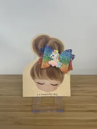Bow Hair Clip – Single, Unicorn