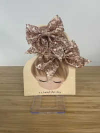 Bow Hair Clip – Pair, Rose Gold