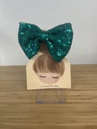 Bow Hair Clip – Single, Green