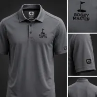 Bogey Master Golf Polo — Grey – Image 1