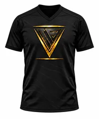 TB5 Futsal — Tekkrs Black V-Neck Match Jersey – Short Sleeve