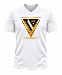 TB5 Futsal — Tekkrs White V-Neck Match Jersey – Short Sleeve