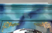Hand-Painted Solid Oak Peacock Wardrobe – Image 7