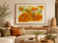 Abstract Art print - Tangerine burst – Image 1