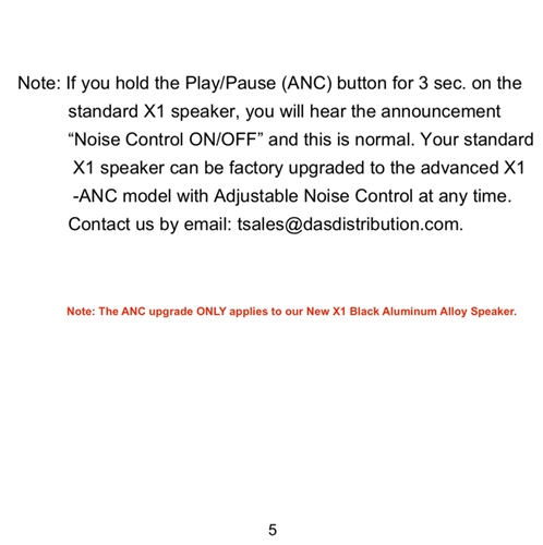 X1-ANC Premium Speaker With Adjustable Noise Control – Image 10