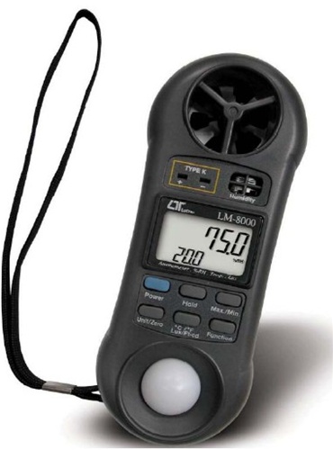 LM-8000 4-in-1 Environmental Meter (Anemometer, Humidity, Light, Thermometer) – Image 2