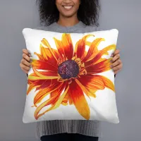 Flaming Flowers Basic Pillow – Image 2