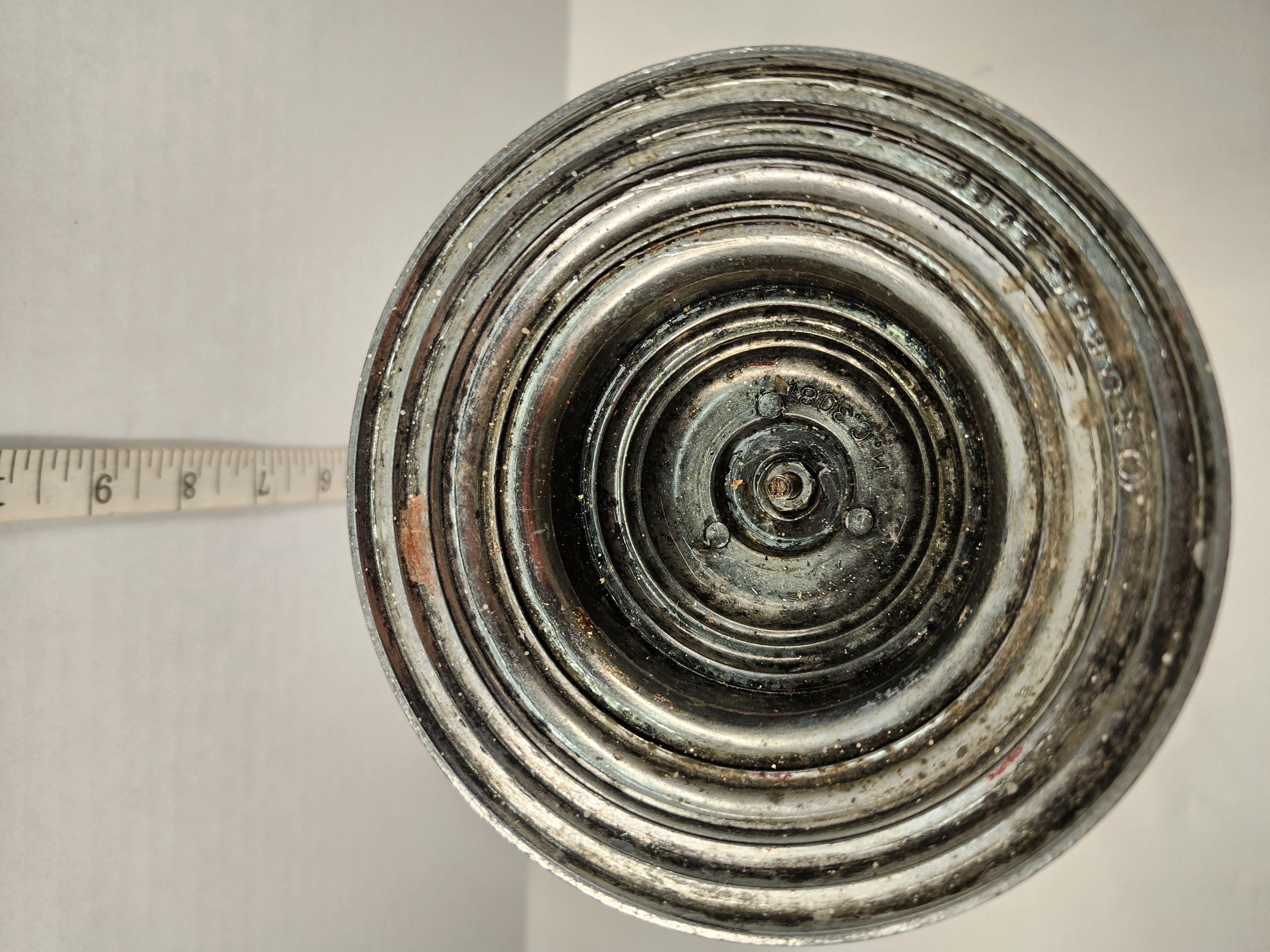 Vintage 1968 Rubel & Co Silver Plated 10" Pillar Candle Holder - M.C. 3086 – Image 3