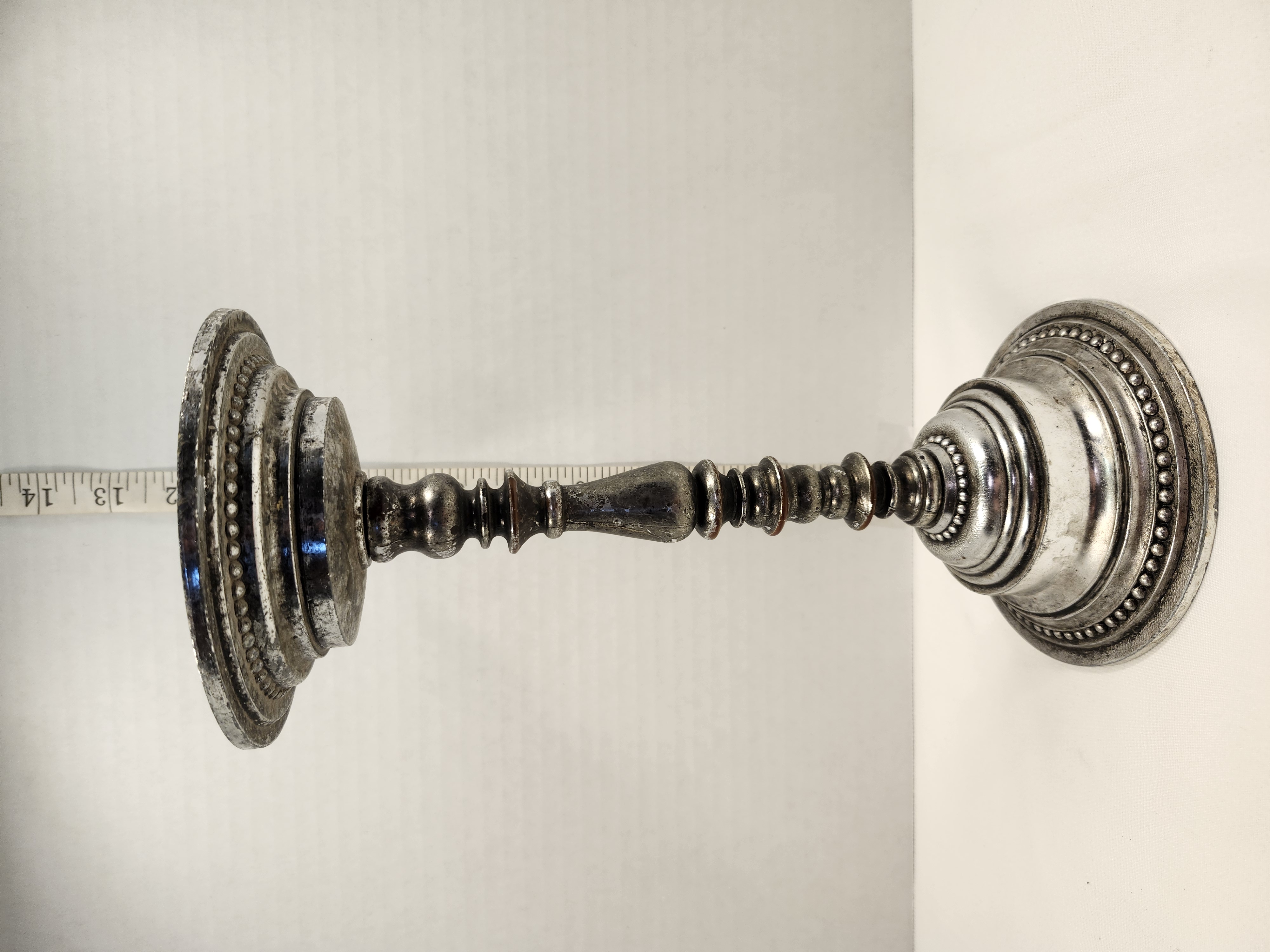 Vintage 1968 Rubel & Co Silver Plated 10" Pillar Candle Holder - M.C. 3086 – Image 2
