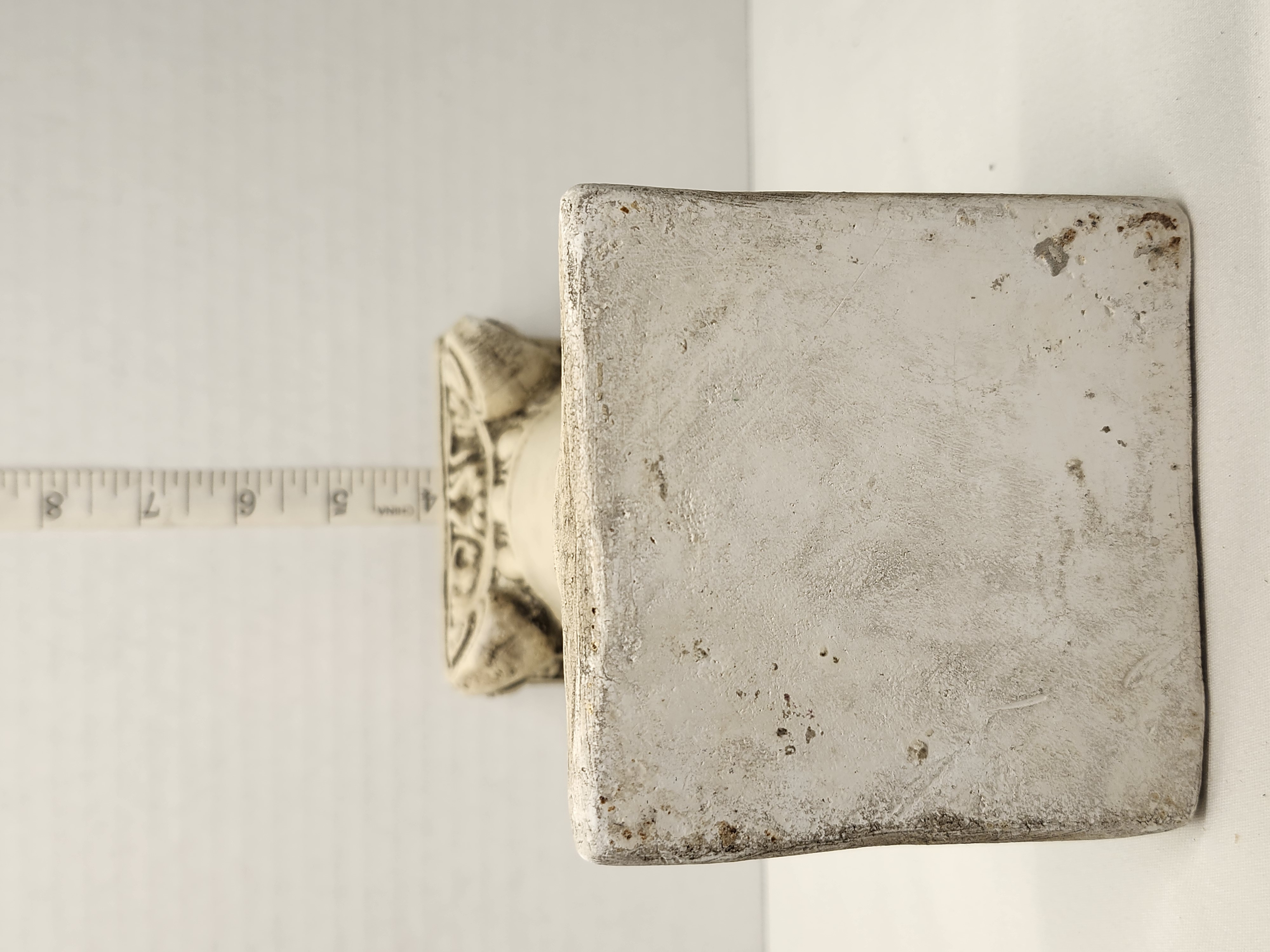 Vintage Greco-Roman Ionic Column Ceramic Pedestal Riser - 8.5" – Image 3
