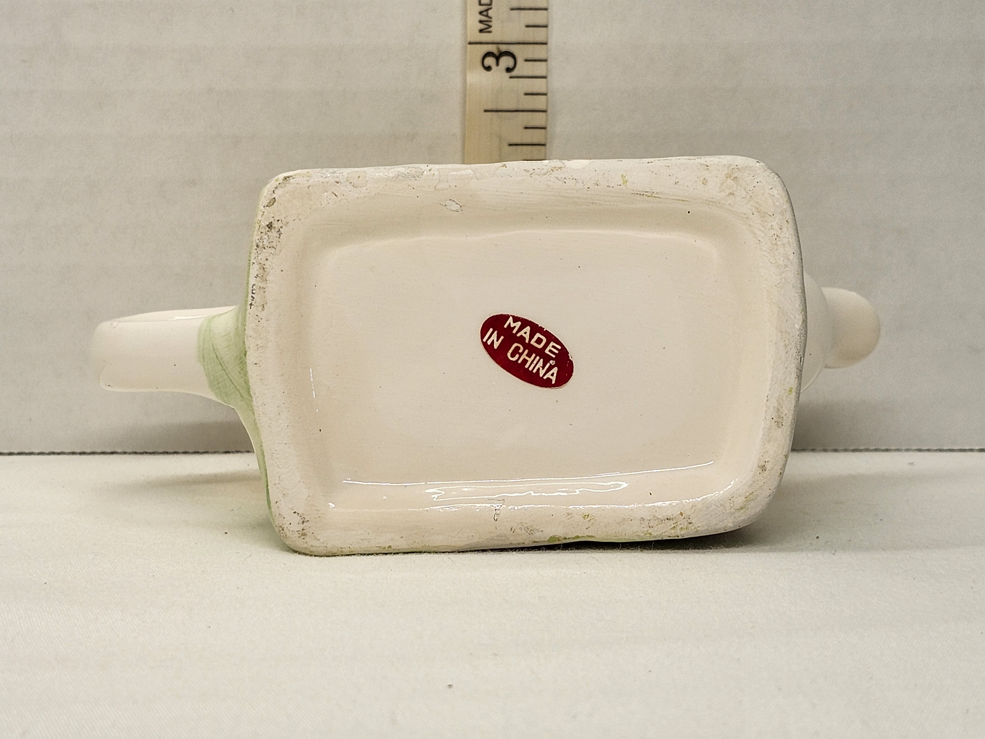Vintage 1980s Miniature Cottagecore Ceramic Teapot Planter – Image 6