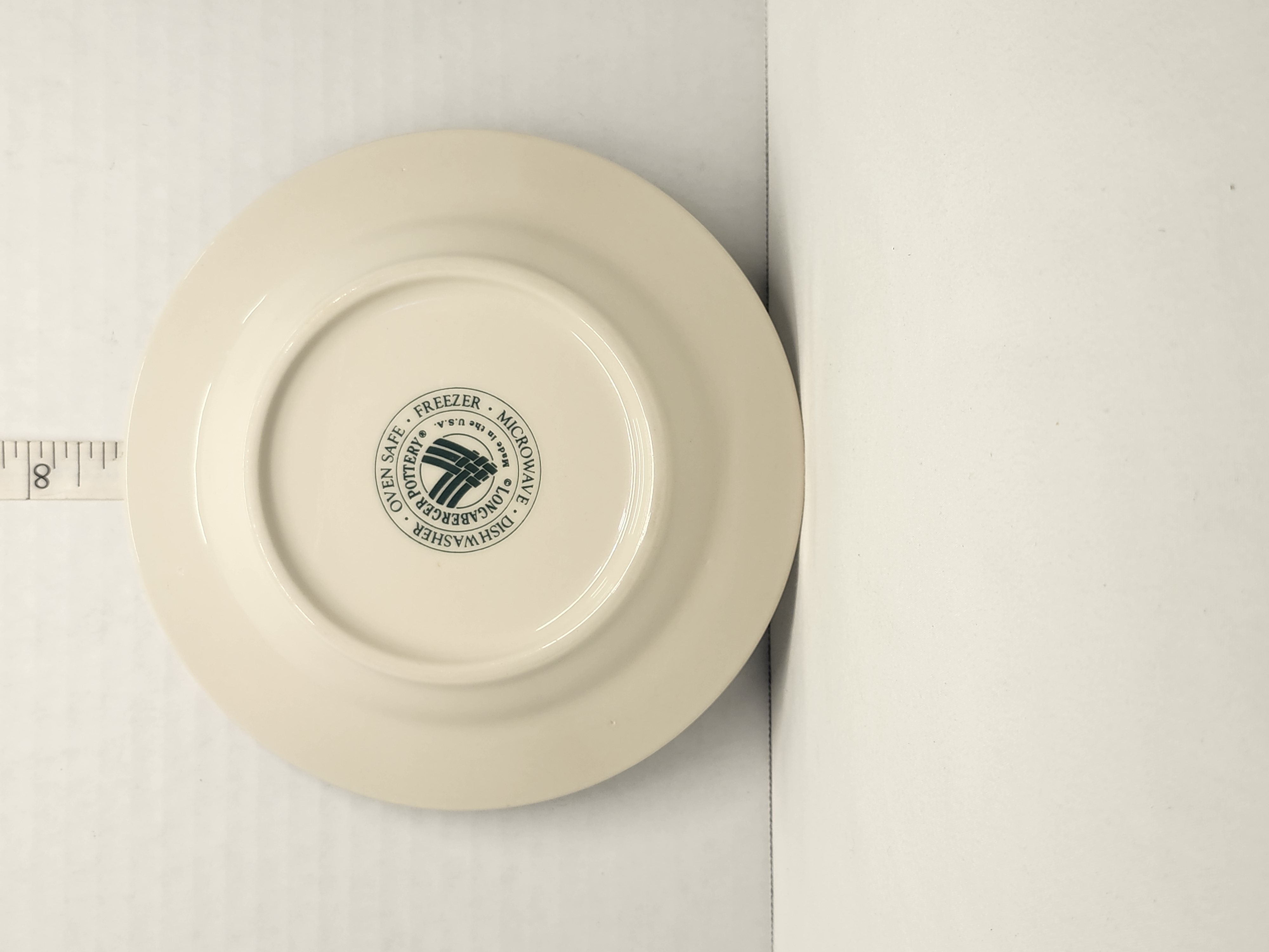 Vintage Longaberger Woven Traditions Heritage Green 7" Bread & Butter Plate - USA  – Image 2