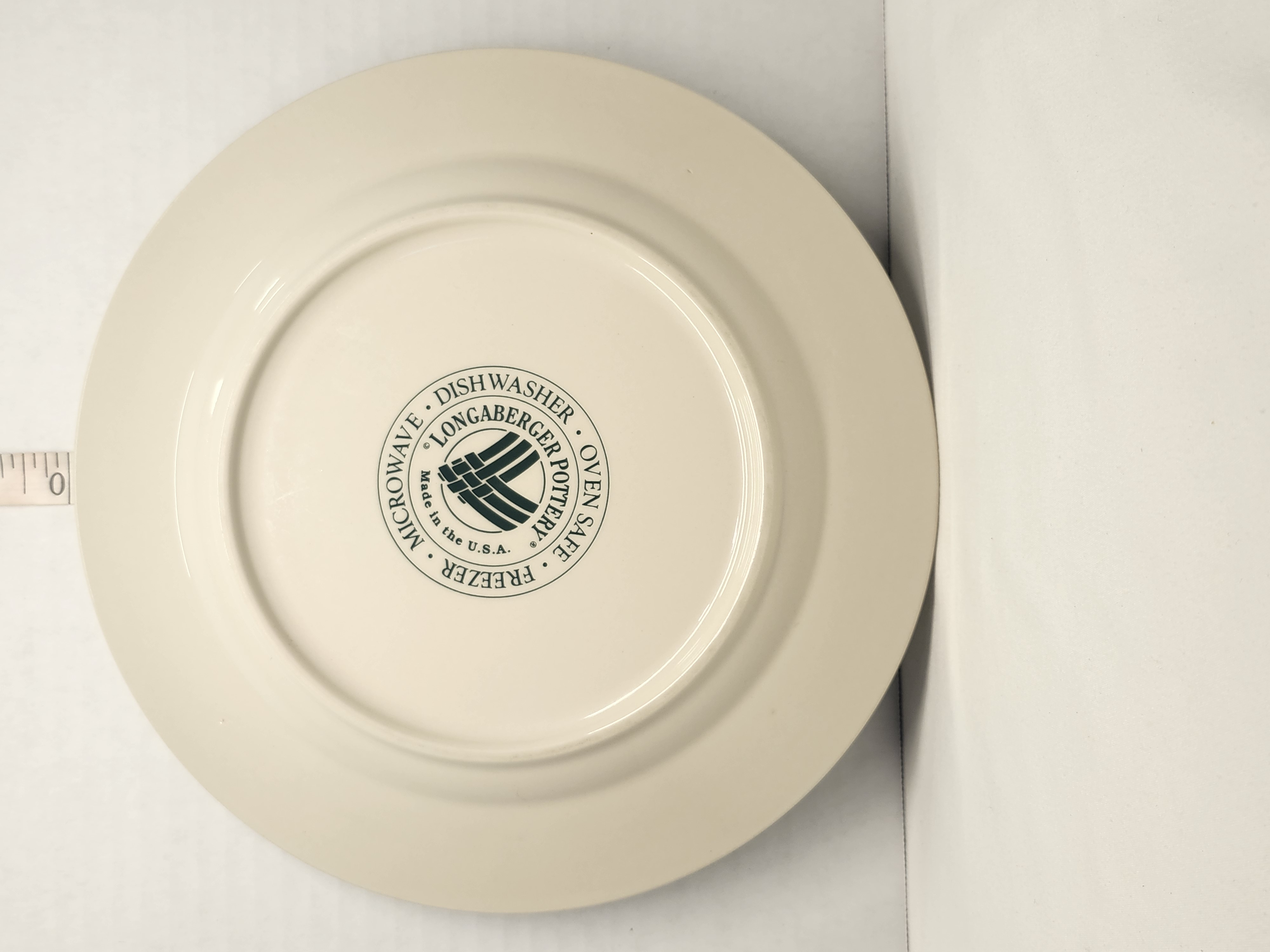 Vintage Longaberger Woven Traditions Heritage Green 10" Dinner Plate - USA – Image 2