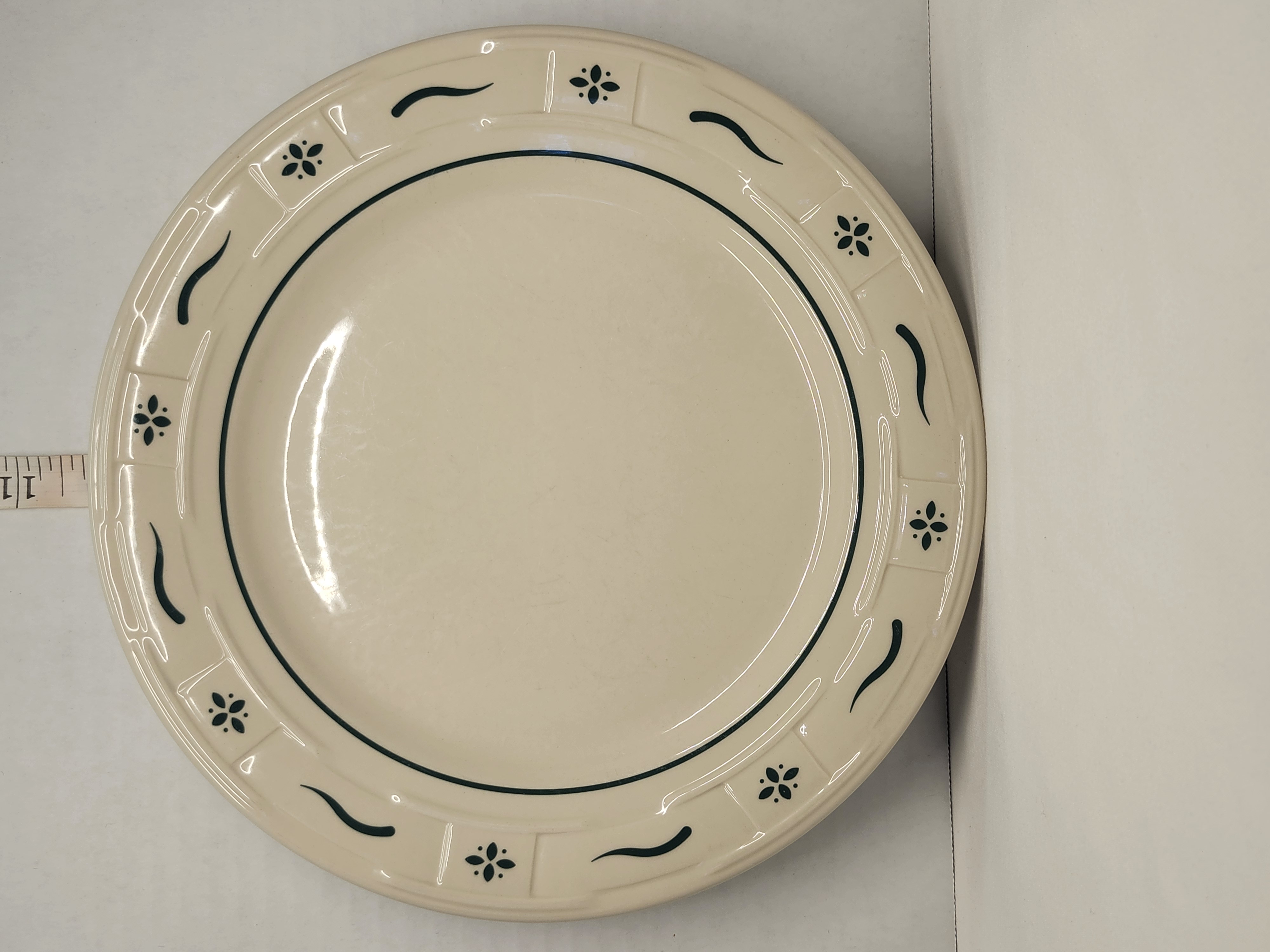 Vintage Longaberger Woven Traditions Heritage Green 10" Dinner Plate - USA – Image 1
